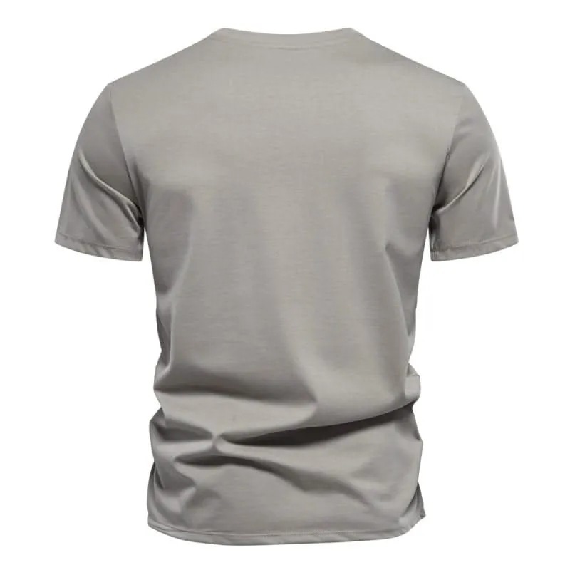 Arthur Men's Casual Short Sleeve T-Shirt with Embroidery