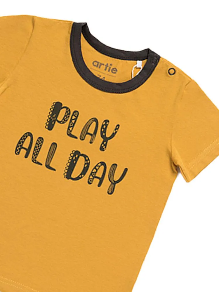 Artie - Play All Day - Mustard T-Shirt