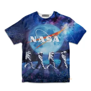 Astronauts Walking in Space Custom Kid Tshirt QT305275Hf