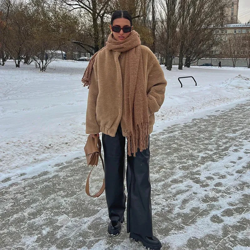 Ava™ | Plush Lambswool Fur Coat