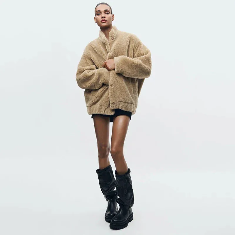Ava™ | Plush Lambswool Fur Coat