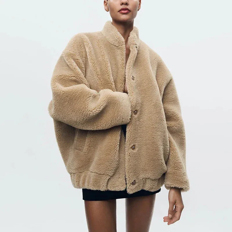 Ava™ | Plush Lambswool Fur Coat