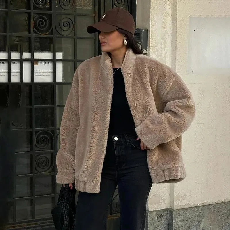 Ava™ | Plush Lambswool Fur Coat