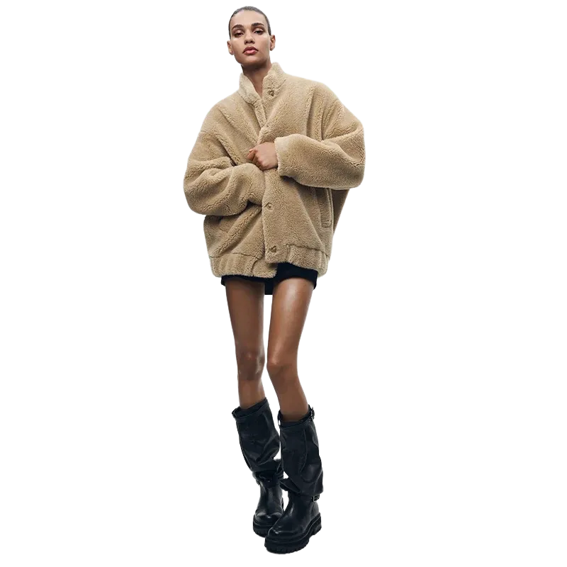 Ava™ | Plush Lambswool Fur Coat