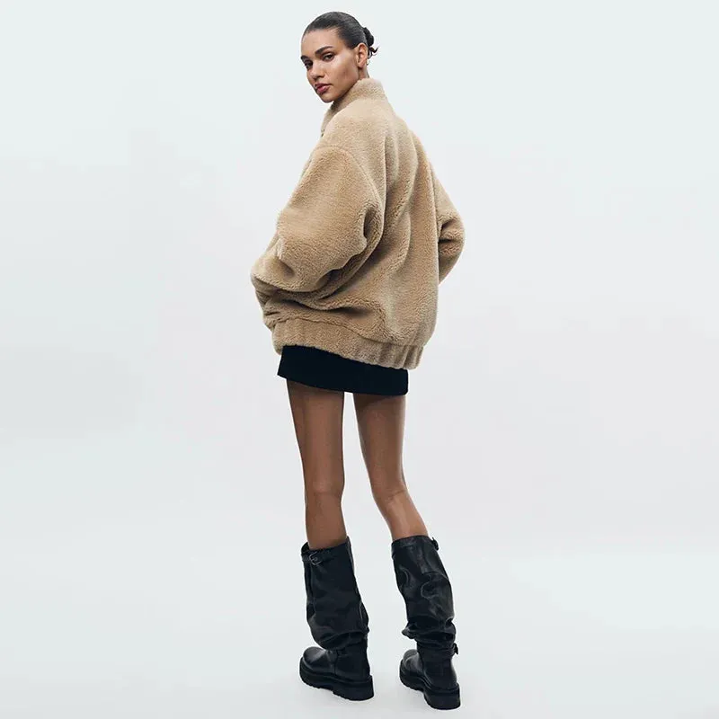 Ava™ | Plush Lambswool Fur Coat