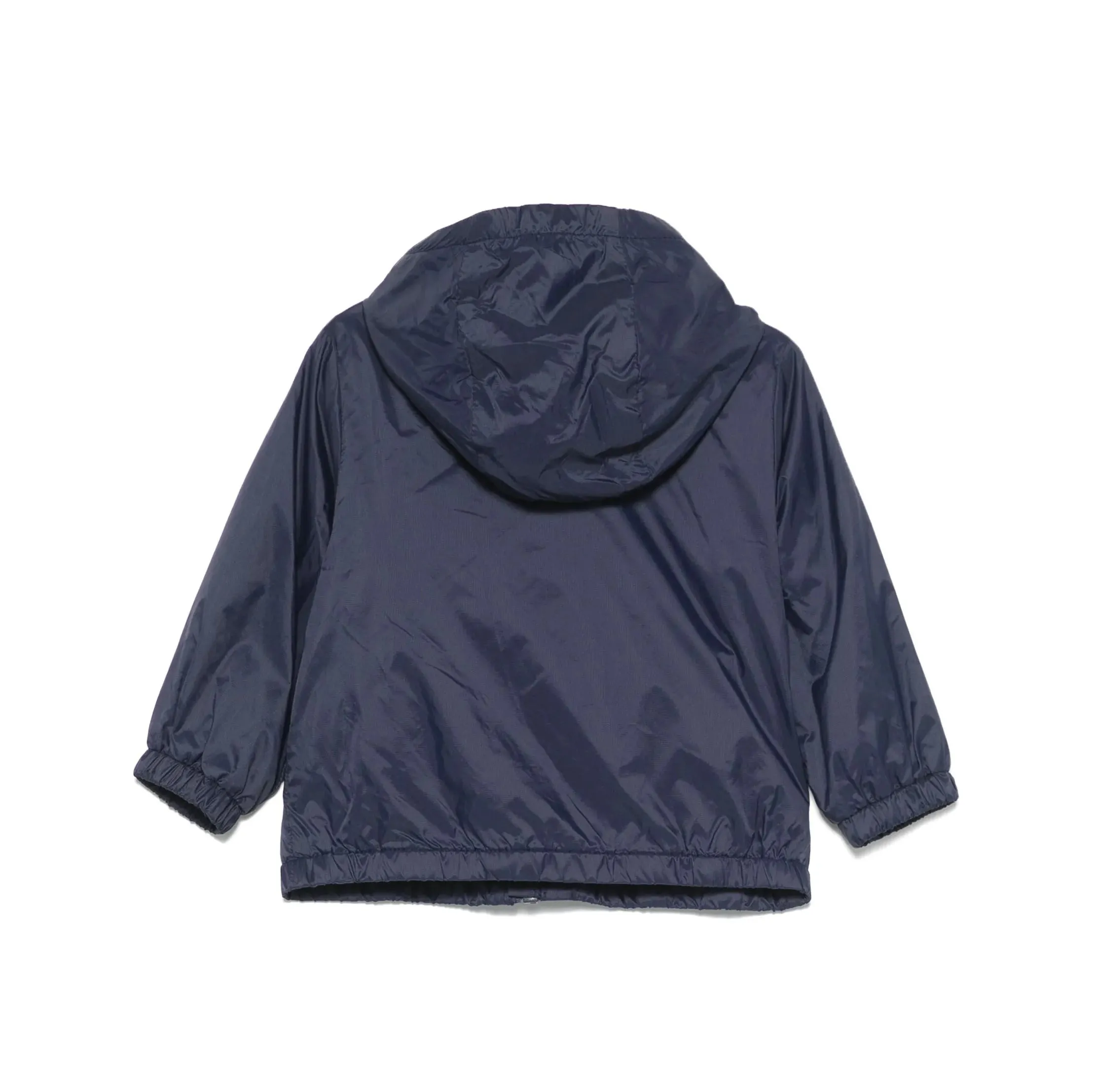 BABY LS HOODED NYLON JACKET W TOY BEAR LOGO PRINT