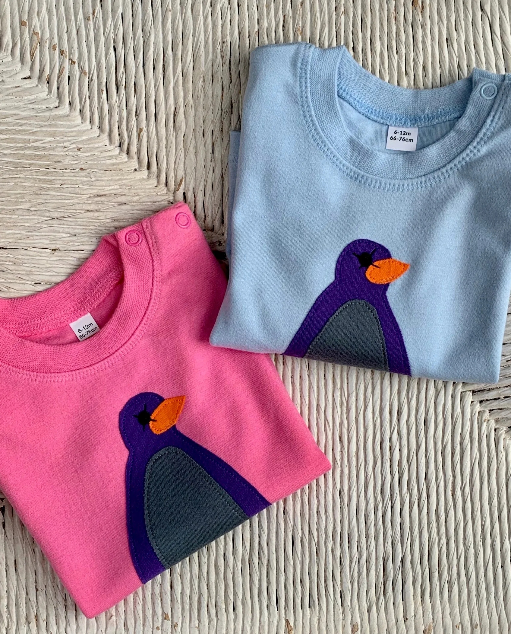 Baby Penguin - Long Sleeved T-shirt - Baby Blue