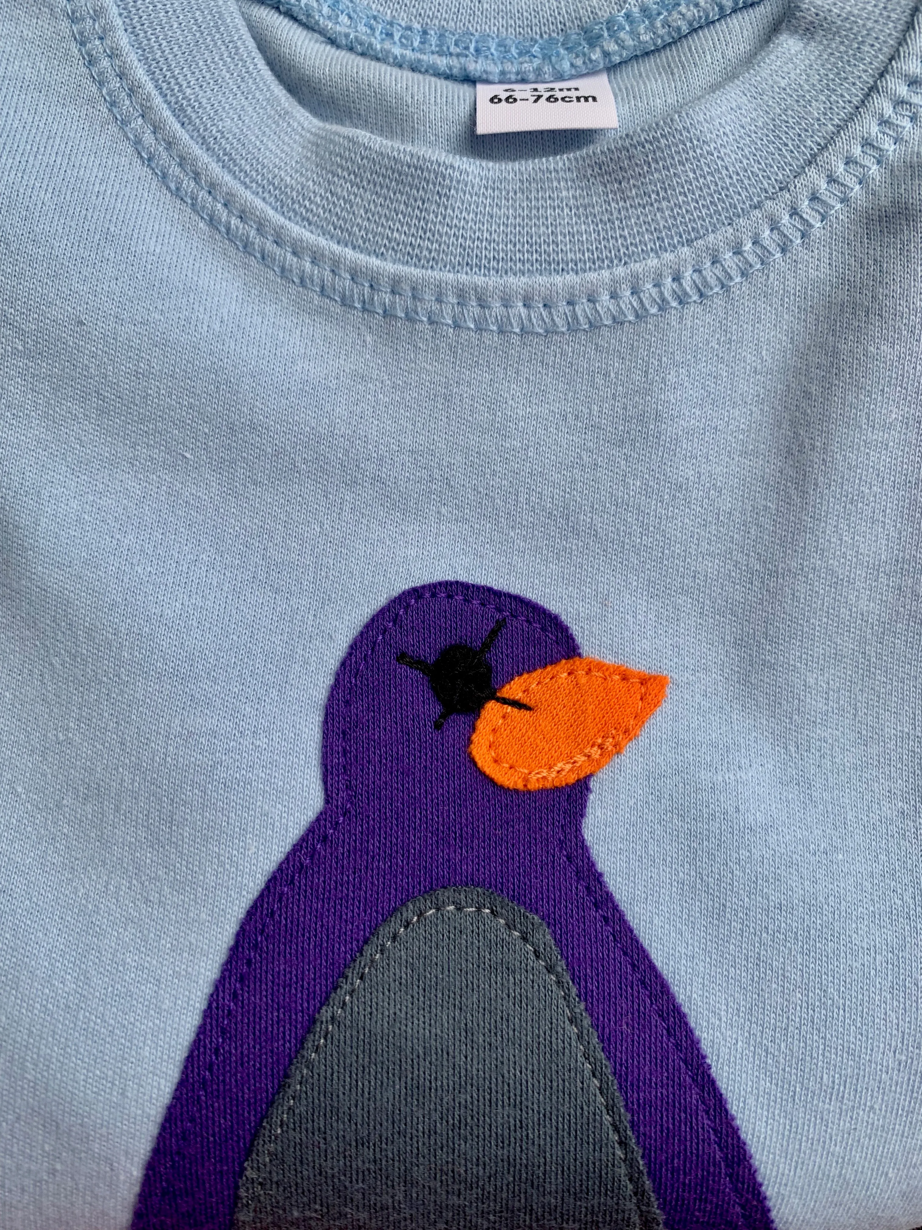 Baby Penguin - Long Sleeved T-shirt - Baby Blue
