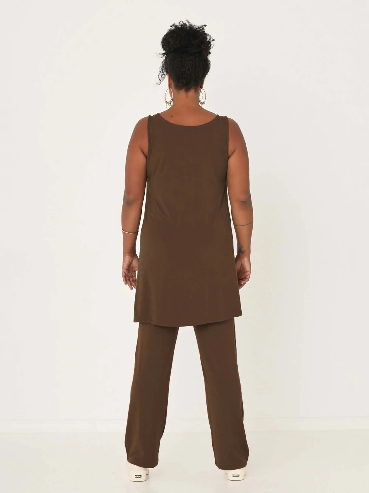 Bamboo Sleeveless Tunic - Cocoa
