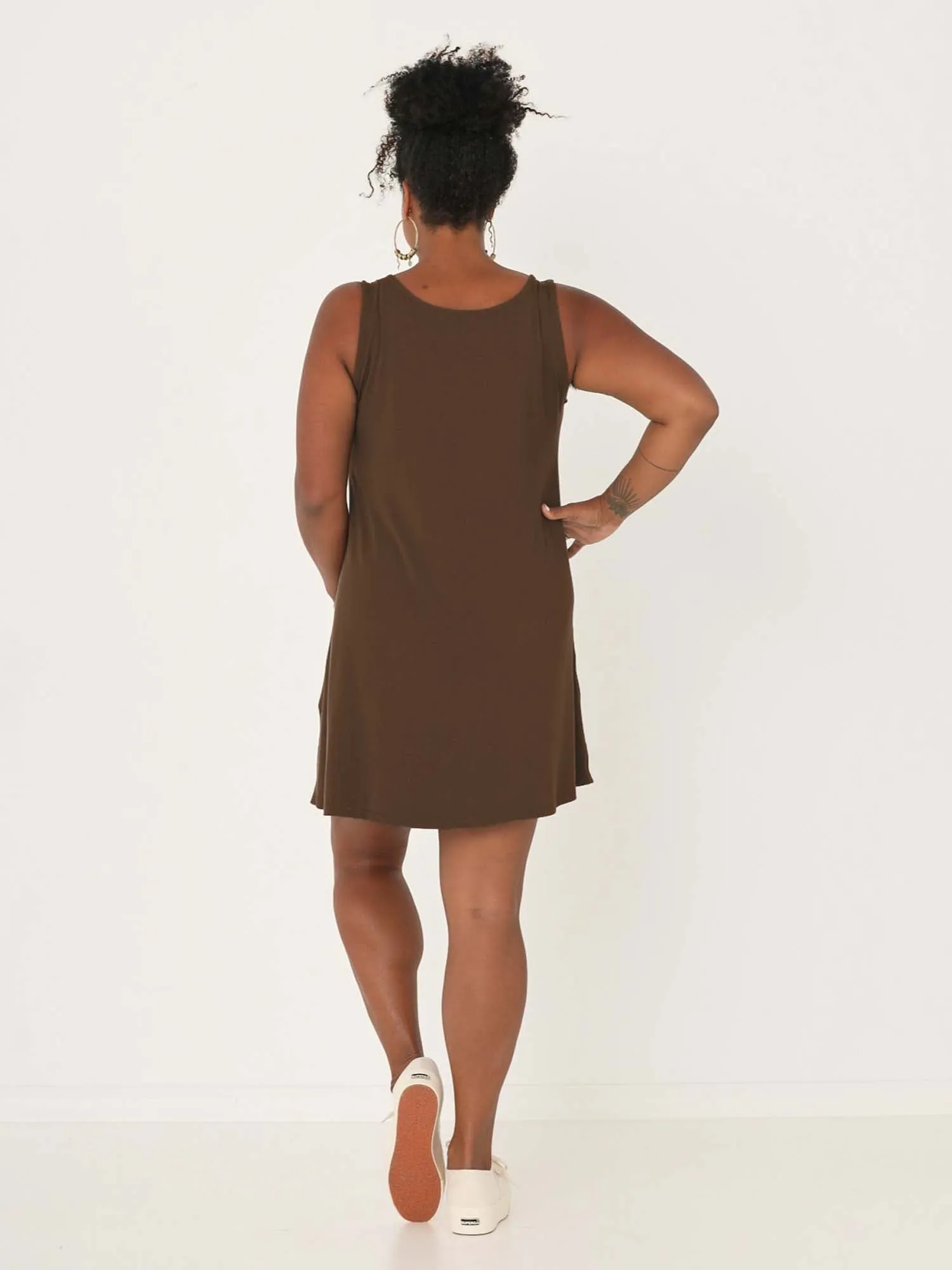 Bamboo Sleeveless Tunic - Cocoa