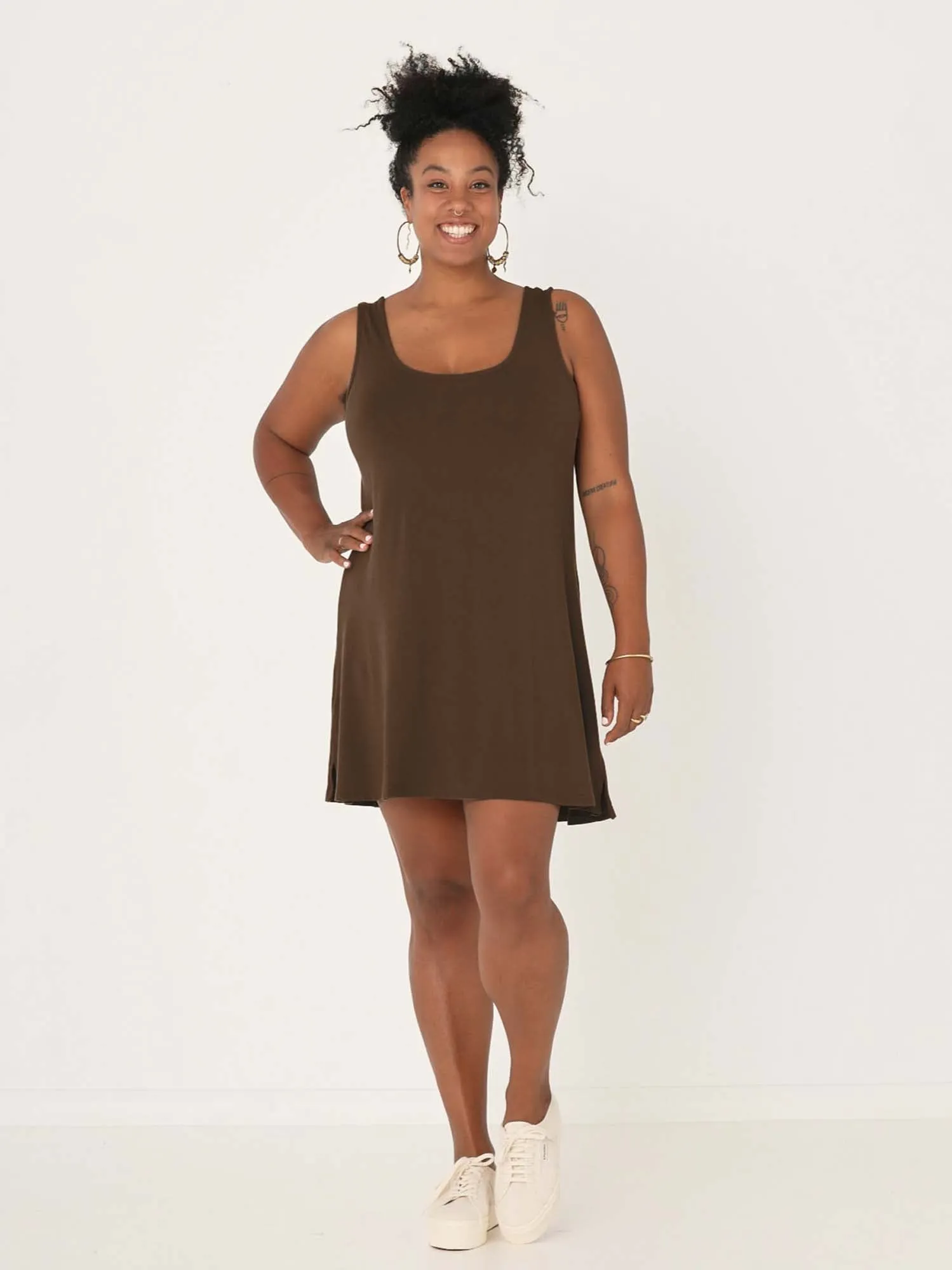 Bamboo Sleeveless Tunic - Cocoa