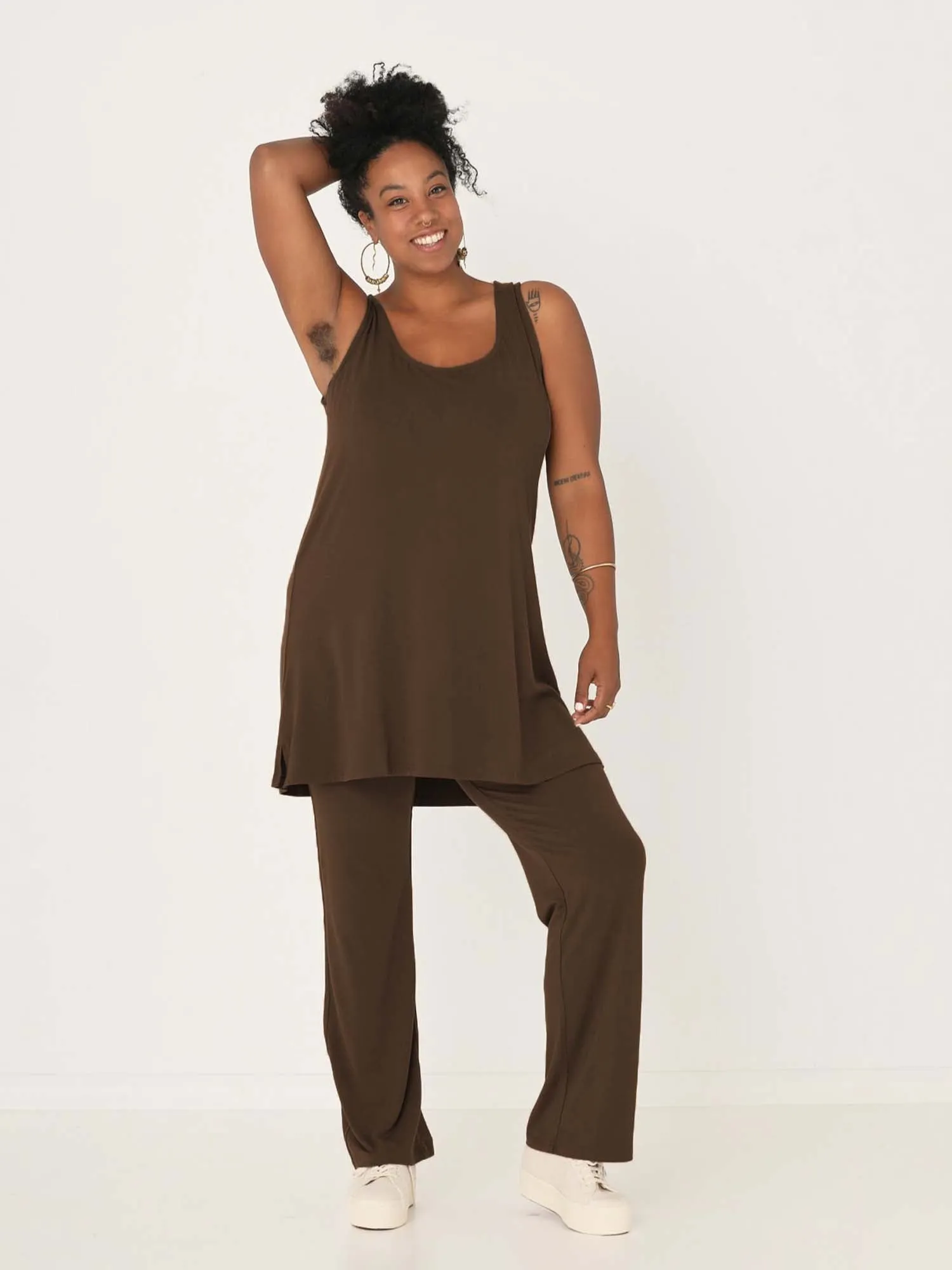 Bamboo Sleeveless Tunic - Cocoa