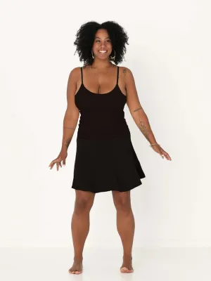 Bamboo Swishy Skirt Mini - Black