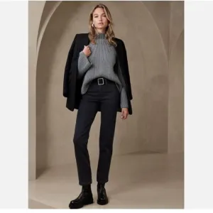 Banana Republic High-Rise THE STRAIGHT JEAN Size 12/31 Black Wash MSRP $110