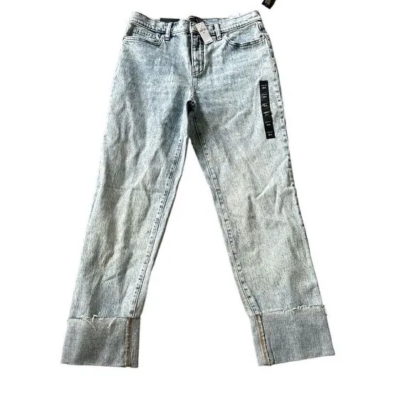Banana Republic Vintage Slouch Cuff Jeans Denim Light Wash Women's Size 28/6 NWT