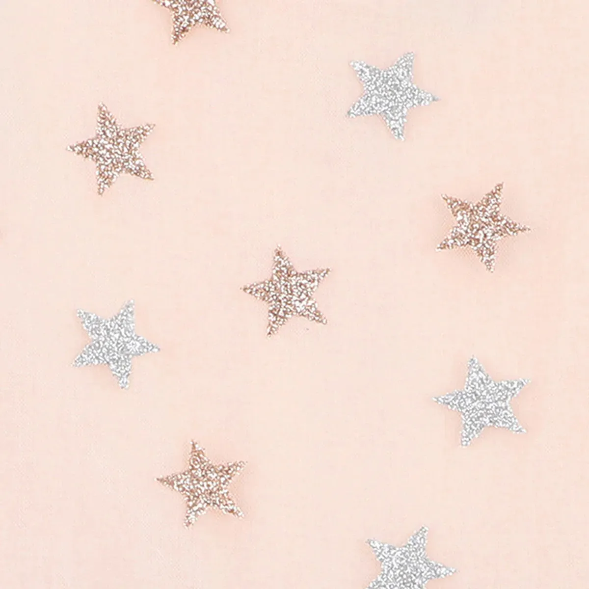 BEBE XMAS STAR DRESS ROSE GOLD