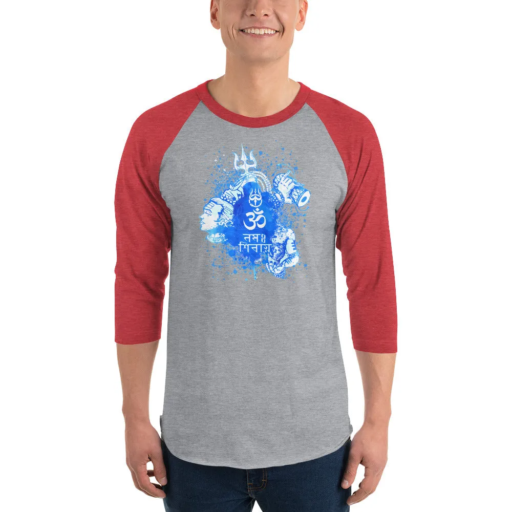 Bengali Unisex Fine Jersey Raglan Tee - Om Namah Shivay-03