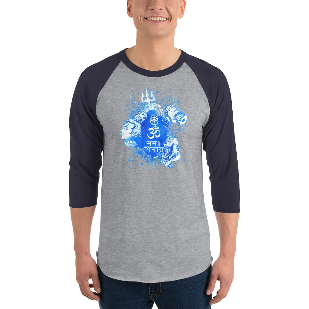 Bengali Unisex Fine Jersey Raglan Tee - Om Namah Shivay-03