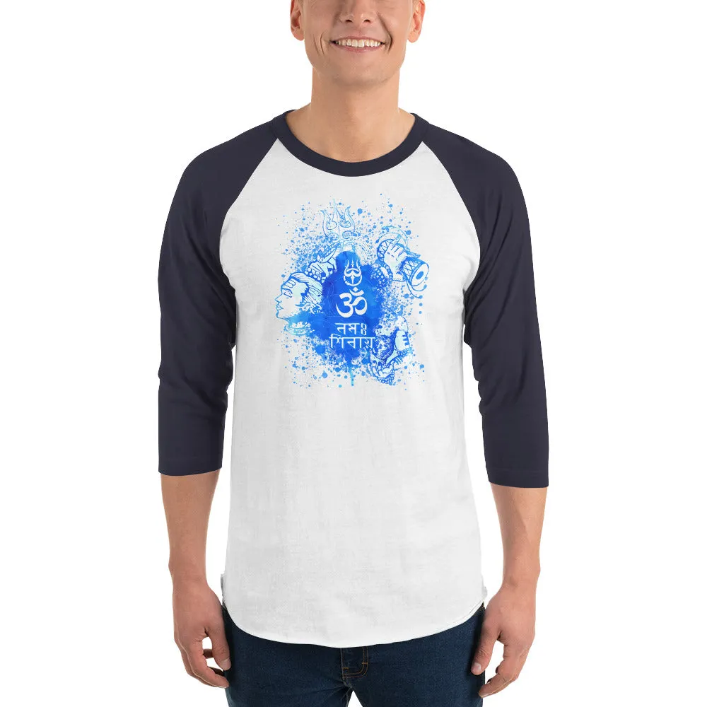 Bengali Unisex Fine Jersey Raglan Tee - Om Namah Shivay-03