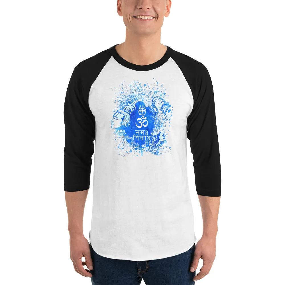 Bengali Unisex Fine Jersey Raglan Tee - Om Namah Shivay-03