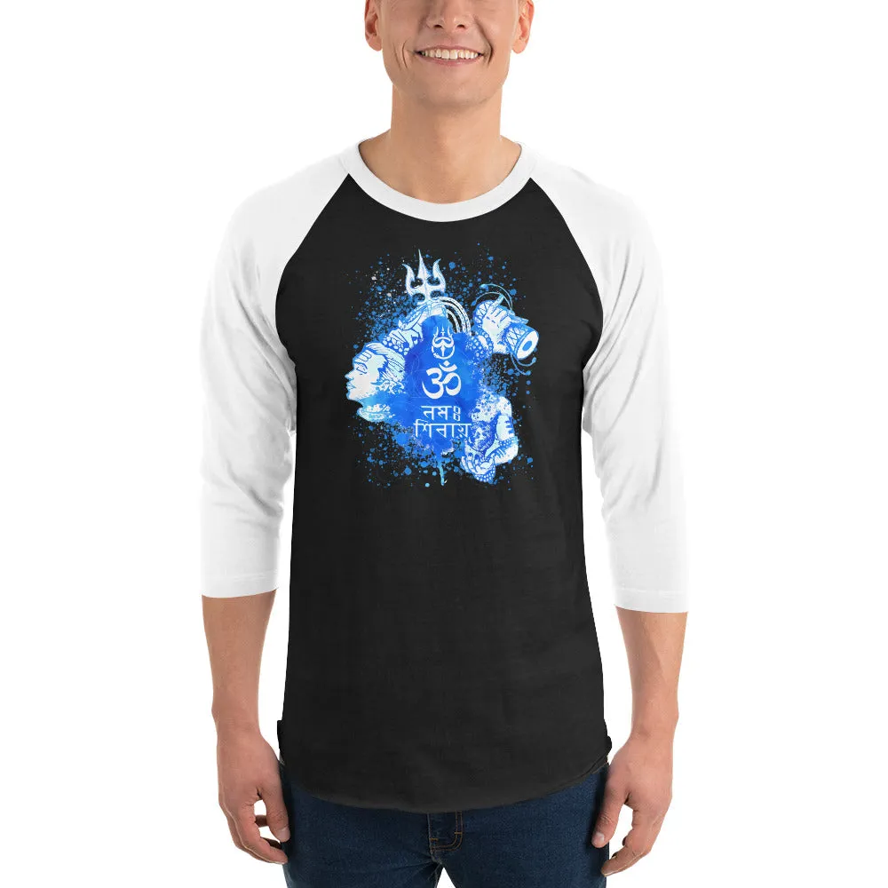Bengali Unisex Fine Jersey Raglan Tee - Om Namah Shivay-03