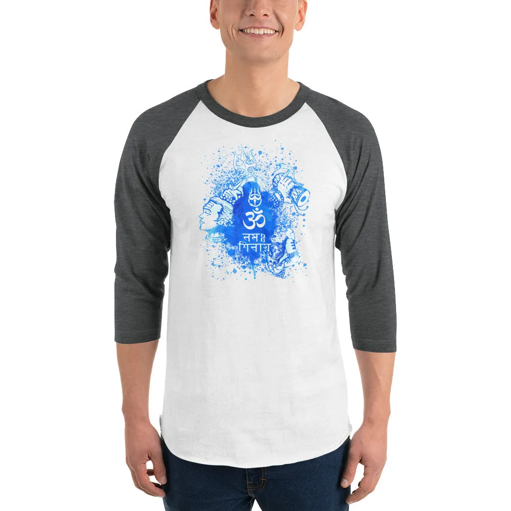 Bengali Unisex Fine Jersey Raglan Tee - Om Namah Shivay-03