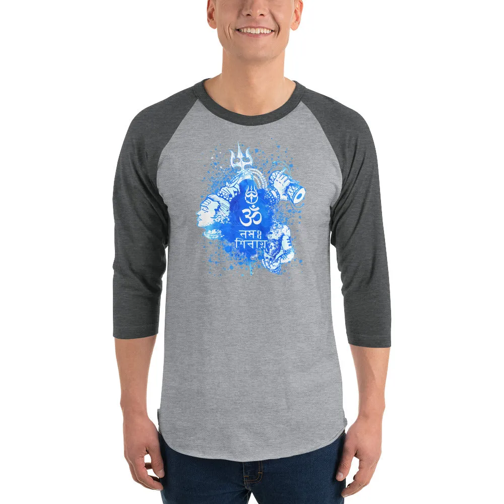 Bengali Unisex Fine Jersey Raglan Tee - Om Namah Shivay-03
