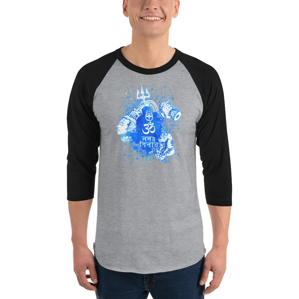 Bengali Unisex Fine Jersey Raglan Tee - Om Namah Shivay-03