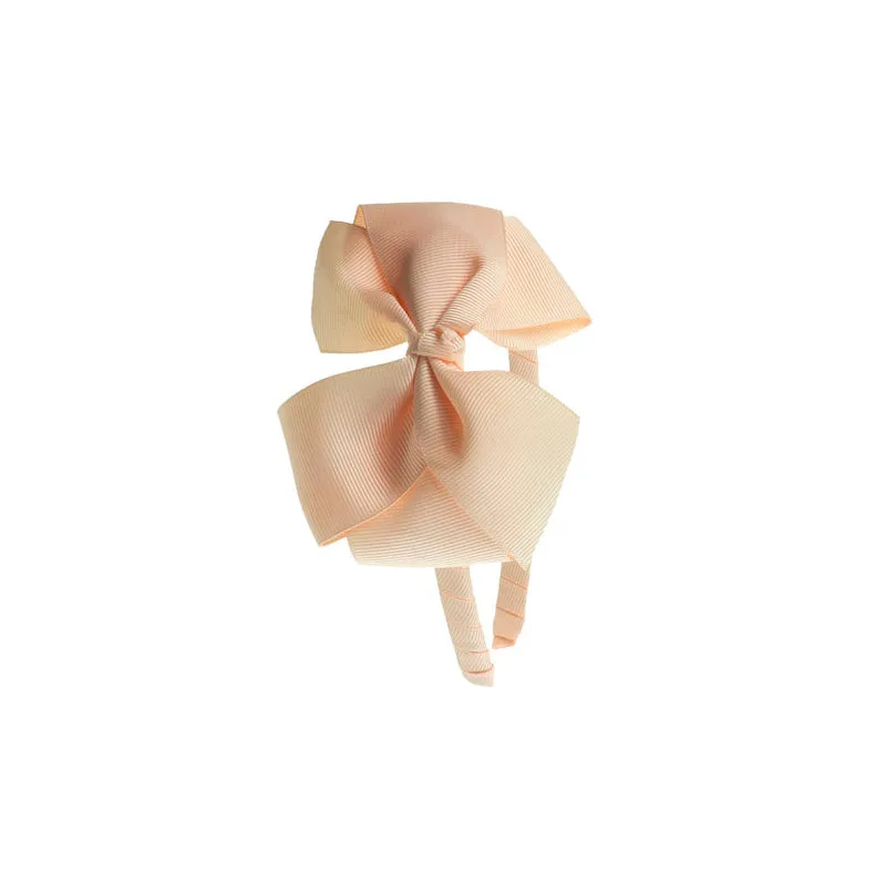 Big Bow Hairband Peach