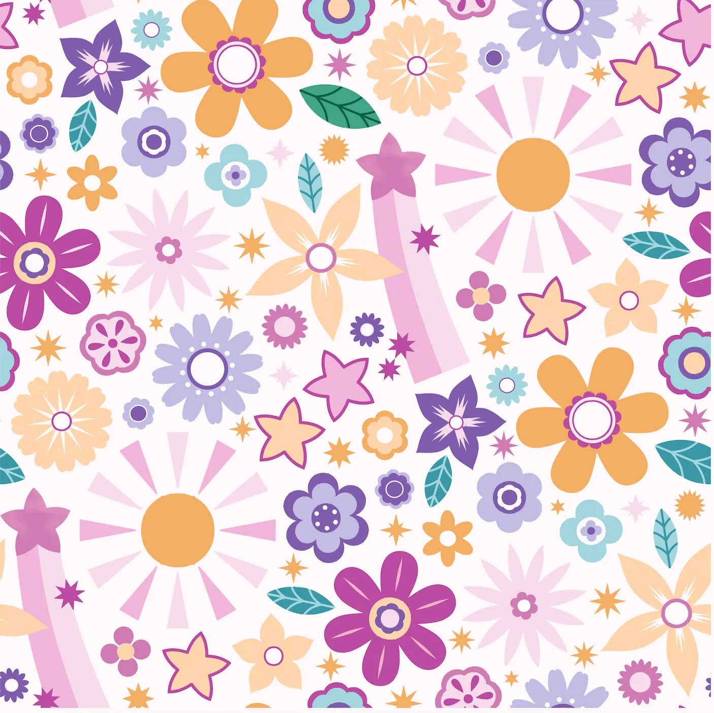 Bird & Bean® - Kids Bamboo Flutter Twirl Dress - Flower Power