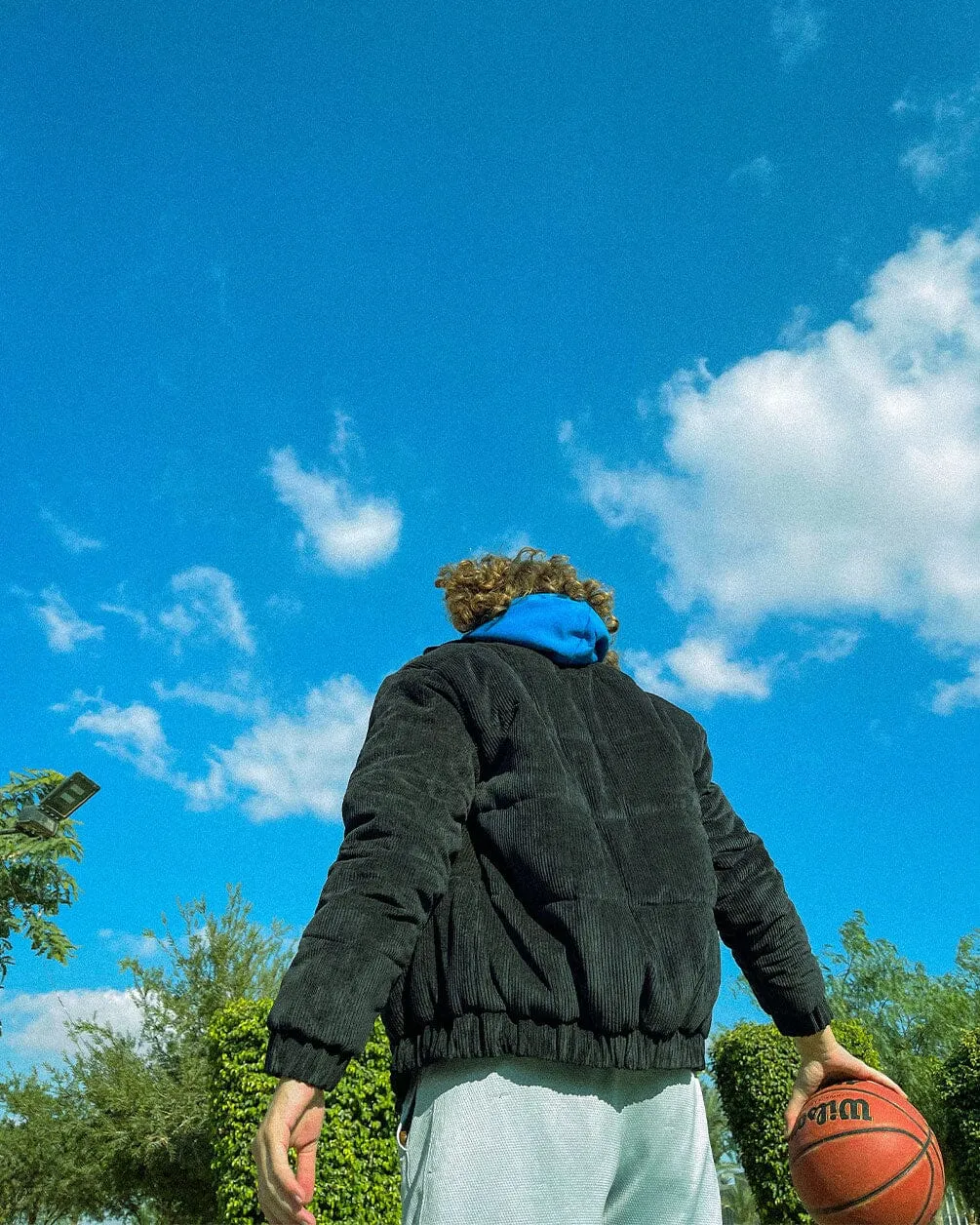 Black Corduroy Puffer Jacket