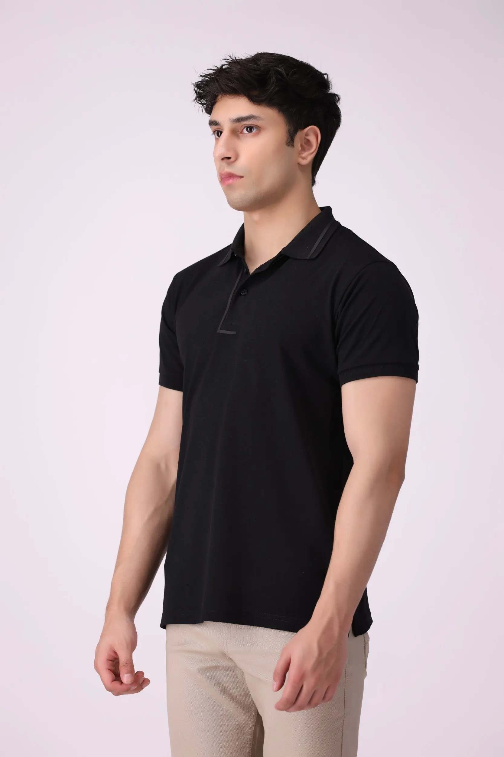 Black Fashion Polo Shirt