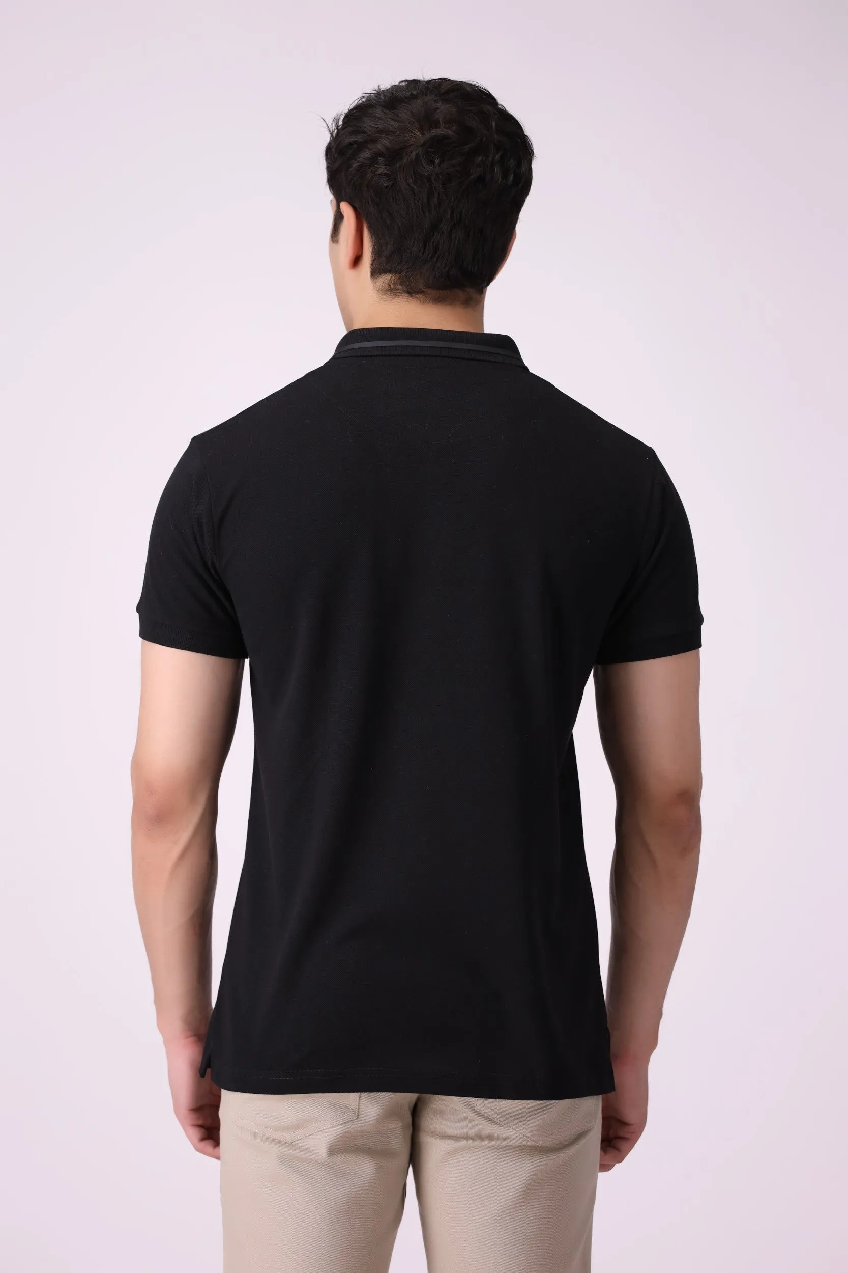 Black Fashion Polo Shirt