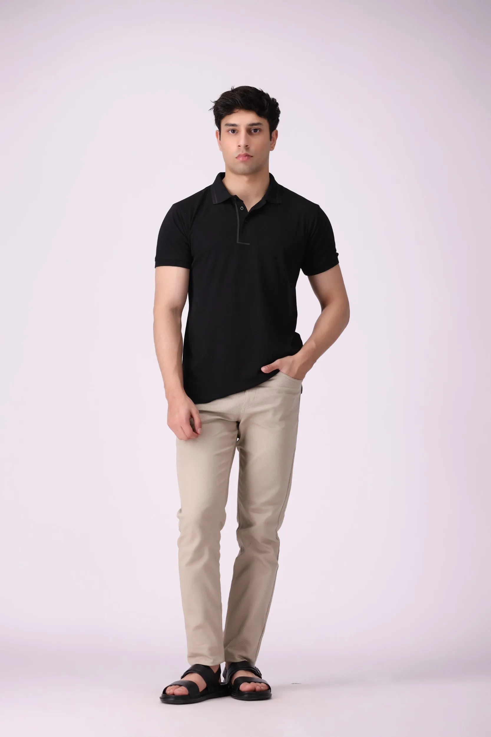 Black Fashion Polo Shirt