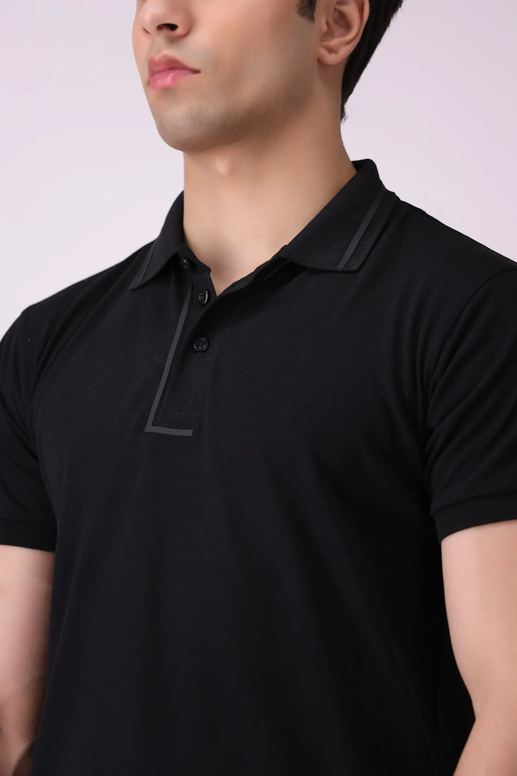 Black Fashion Polo Shirt