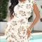 Black Floral Open Back Dress