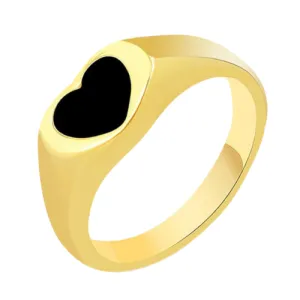Black heart ring