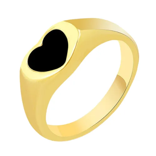Black heart ring