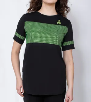 Black Neon Mesh Long T-Shirt