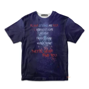 Blood Stains Are Red Ultraviolet Lights Are Blue Custom Kid Tshirt QT306089Hf