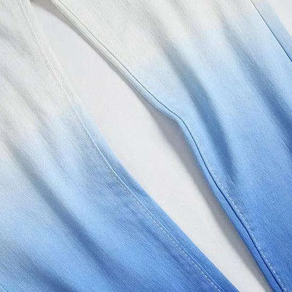 Blue contrast white men's jeans