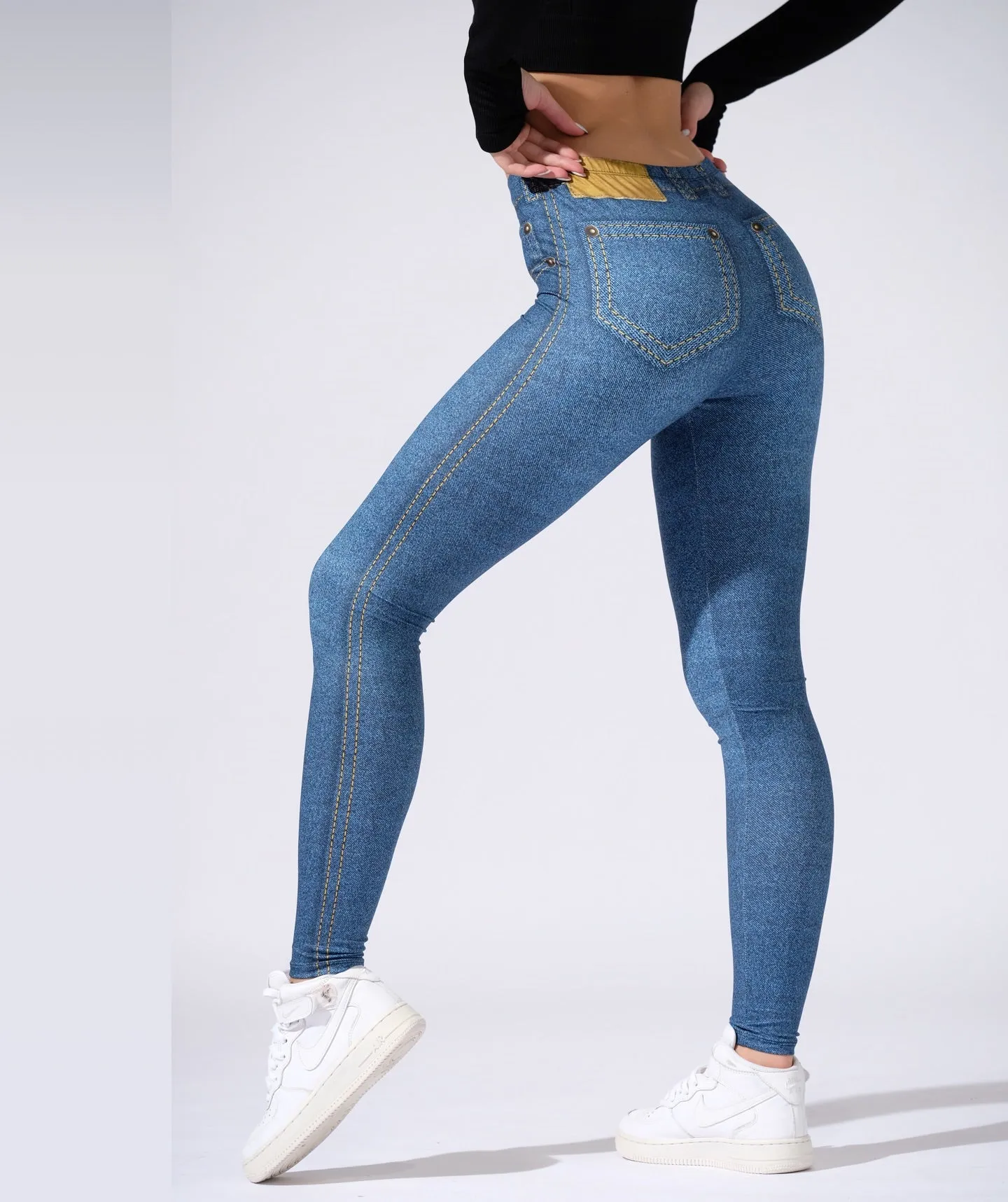 Blue Jeans Imprint Leggings