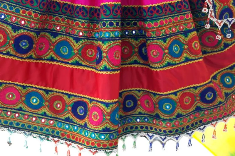 Blue Red Afghan Bridle Dress