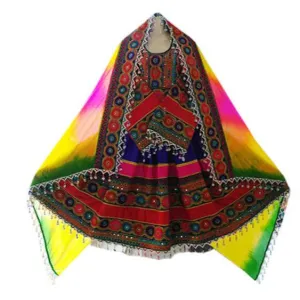 Blue Red Afghan Bridle Dress