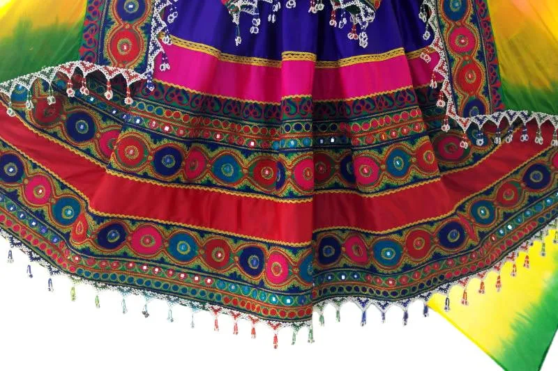 Blue Red Afghan Bridle Dress