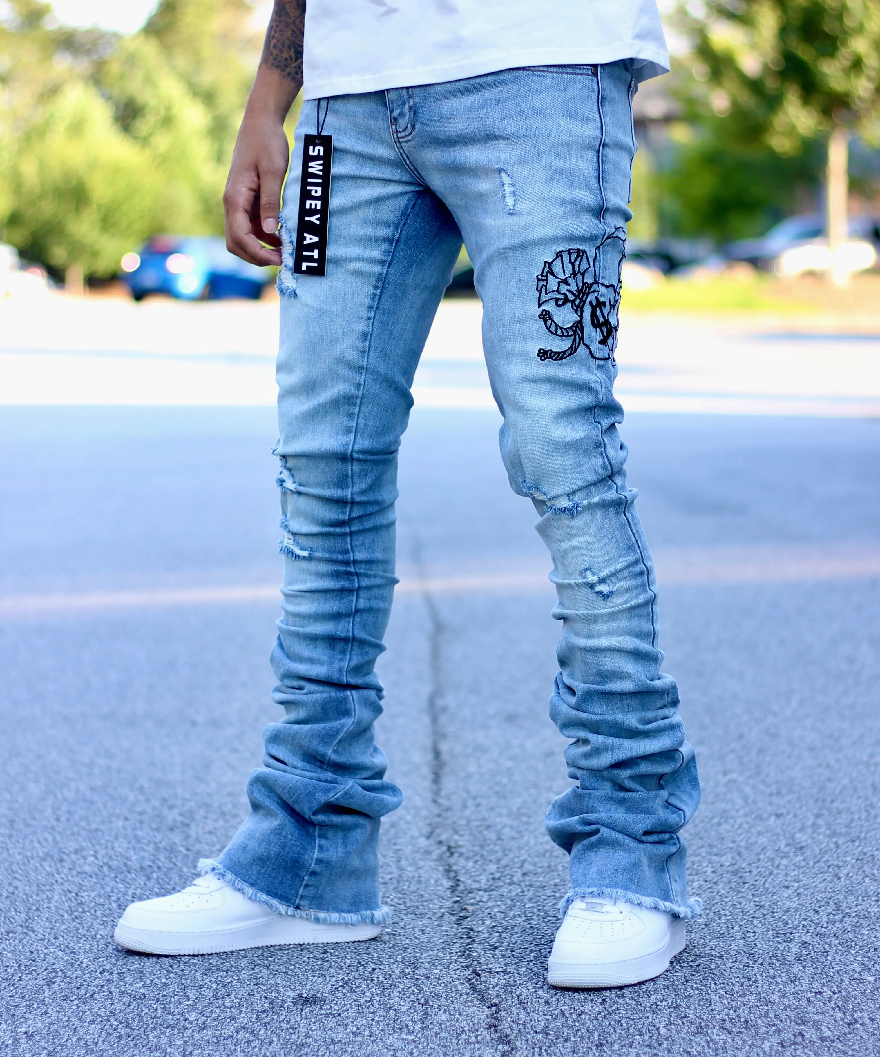 Blue Swipey Denim