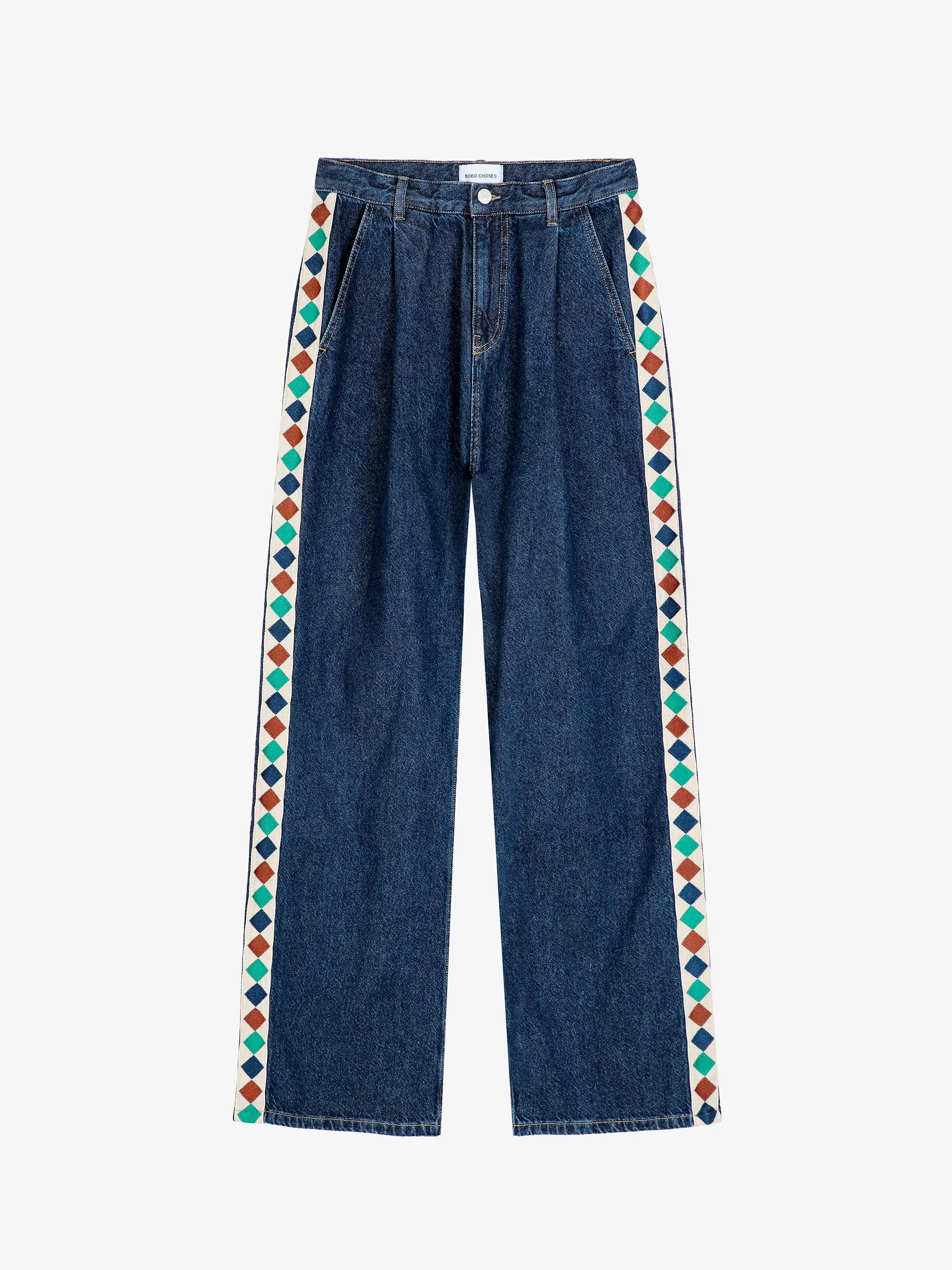 Bobo Choses WOMAN | Embroidered Denim Pleated Jeans