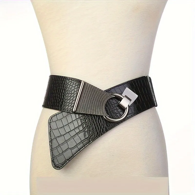 Boho Style Embossed Elastic Waist Belt for Women