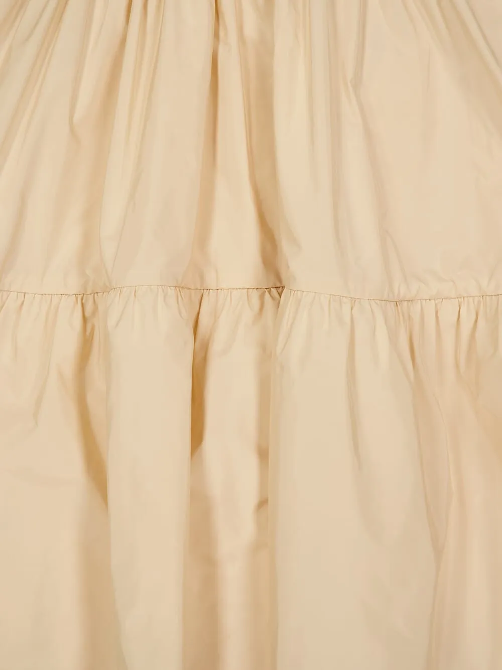 Bone Tiered Flared Midi Skirt