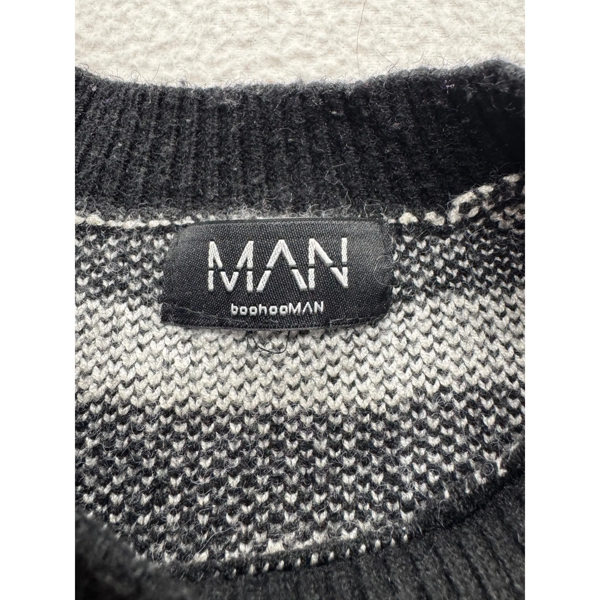 BoohooMAN Zebra Knit Sweater #7468